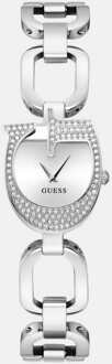 Guess Analoog Horloge Wijzerplaat G-Logo Zilver - T/U