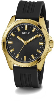 Guess Analoog Siliconen Horloge Goud - T/U