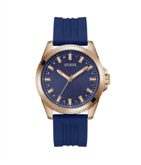 Guess Analoog Siliconen Horloge Zwart - T/U