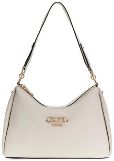 Guess Anise double zip schoudertas - maat One size Ecru