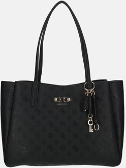 Guess Anise multi comp tote shopper black logo Zwart