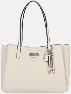 Guess Anise multi comp tote shopper stone logo Beige