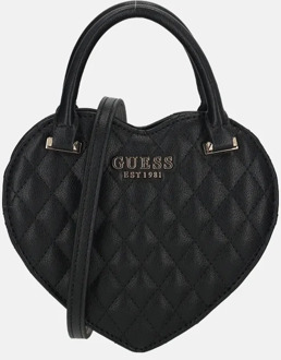 Guess Atabey heart bag handtas Black Zwart