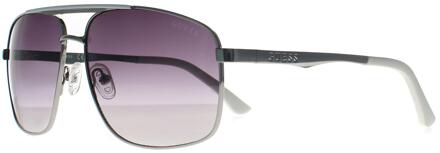 Guess Aviator Heren Glimmend Licht Nickeltin Grijs Gradiënt GO00063 - maat