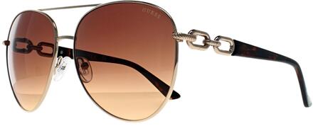 Guess Aviator Shiny Pale Gold Brown Gradient GU00158 voor dames Goud - One Size