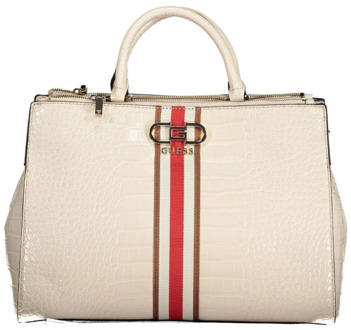 Guess Beige handtas met verstelbare schouderband en meerdere compartimenten Guess , Beige , Dames - ONE Size