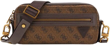Guess Berlin Camera Bag S coffee schoudertas heren Bruin - H 11 x B 23 x D 6 cm