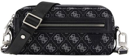 Guess Berlin Camera Bag S dark black schoudertas heren Zwart - H 11 x B 23 x D 6 cm