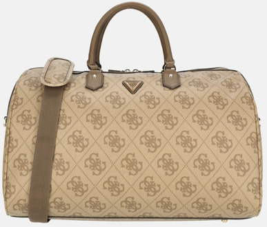 Guess Berta Weekender duffle weekendtas latte logo/brown