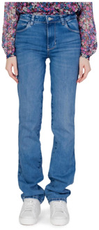 Guess Blauwe Katoenen Zip Jeans voor Vrouwen Guess , Blue , Dames - W29 L34