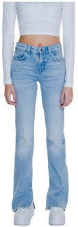 Guess Blauwe Rits Knopen Jeans Herfst/Winter Vrouwen Guess , Blue , Dames - W33,W25,W31,W34,W27,W29,W30,W28,W32,W24