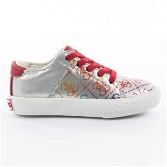 Guess Boy's Sneaker heeft een Kreuzlogo Zilver - EU 21