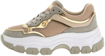 Guess Brecky Hardloopschoenen Gelamelleerd Inzetstuk Lichtbruin - 40