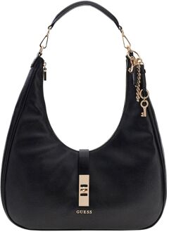 Guess Brooke Hobo black schoudertas dames Zwart - H 38 x B 20 x D 6 cm