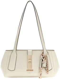 Guess Brooke Shoulder Satchel off white schoudertas dames Wit - H 15 x B 27 x D 12 cm