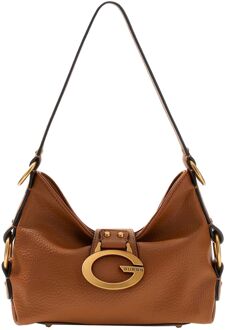 Guess Camden Mini Shoulder Bag cognac schoudertas dames
