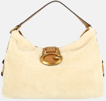 Guess Camden schoudertas teddy natural/cognac Beige
