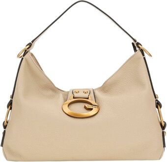 Guess Camden Shoulder Bag bone schoudertas dames Zwart - H 26 x B 39 x D 9 cm