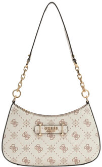 Guess Carrie logo top zip schoudertas Geel - One size