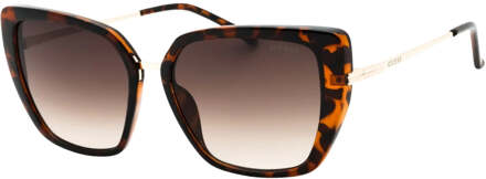 Guess Cat Eyes Bruine Gradiënt Lens Donker Havana Bruine Zonnebril