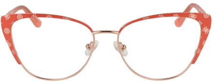 Guess Cateye Metalen Bril Koraal