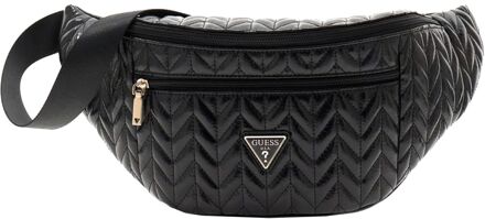 Guess Cheryl Belt Bag black crossbody dames heuptas Zwart - H 17 x B 45 x D 11 cm