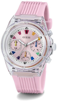 Guess Chronograaf Athena Siliconen Horloge Guess , Pink , Dames - ONE Size