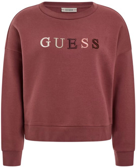 Guess Clara Pullover met Ronde Hals Guess , Red , Dames - L,M,Xs