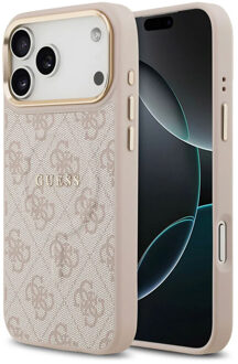 Guess Classic 4G Logo Backcover met MagSafe voor de Apple iPhone 17 Pro Max - Roze
