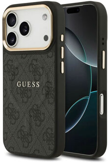 Guess Classic 4G Logo Backcover met MagSafe voor de Apple iPhone 17 Pro Max - Zwart