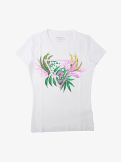 Guess Cn ss leaf triangle Wit - XS