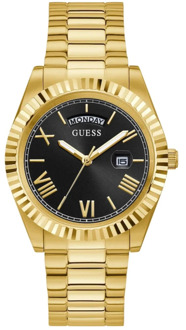 Guess Connoisseur Goud Roestvrij Stalen Horloge Guess , Yellow , Heren - ONE Size
