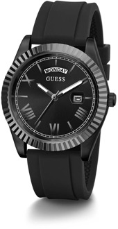 Guess Connoisseur Siliconen Horloge Guess , Black , Heren - ONE Size