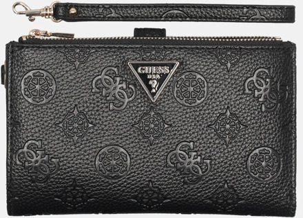 Guess Cresidia II organizer portemonnee black logo Zwart