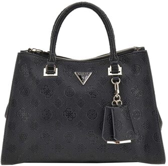 Guess Cresidia Society Satchel black Damestas Zwart - H 25 x B 25 x D 13