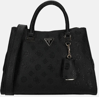 Guess Cresidia society satchel handtas black Zwart