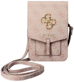 Guess Crossbody Telefoontasje - Smartphone schoudertasje met riem 4G Logo - Rose Roze - One size