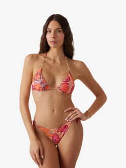 Guess Dames bikinitop triangle removable pads glam chains orange Oranje - S