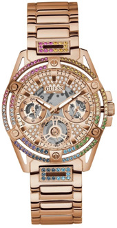 Guess Dames multifunctioneel horloge Queen roségoud, veelkleurig 40 mm Gw0464L5 Guess , Brown , Dames - ONE Size