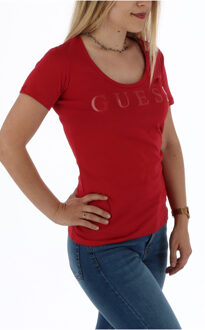 Guess Dames Rode T-Shirt - maat XS Rood