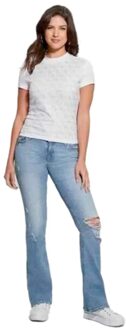 Guess dames T-shirt “All Over 4G” - maat S Wit