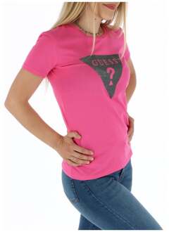 Guess Dames T-Shirt In Roze - maat