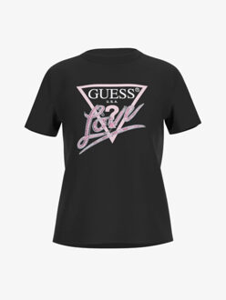 Guess Dames t-shirt love triangle zwart - maat XS