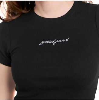 Guess dames T-shirt met G-driehoek - maat XS Zwart