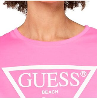 Guess dames T-shirt met klassiek logo - maat XS Rosé