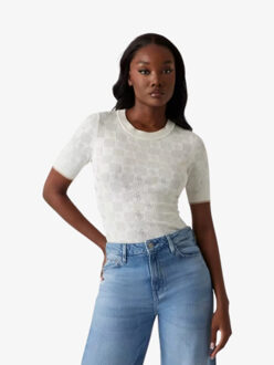 Guess Dames t-shirt rosie 4g Ecru - M