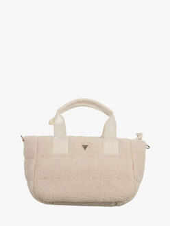 Guess Dames tas sherpa mini tote Wit - One size