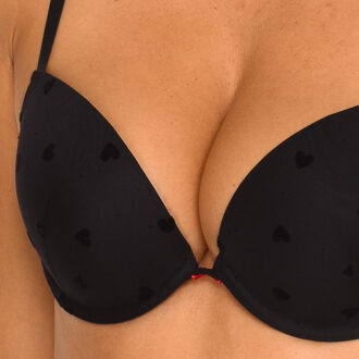 Guess Damesbeha met gewatteerde beugel en microtulle zijkanten O0BC18KA7Q0 Zwart - EU 65B / UK 30B