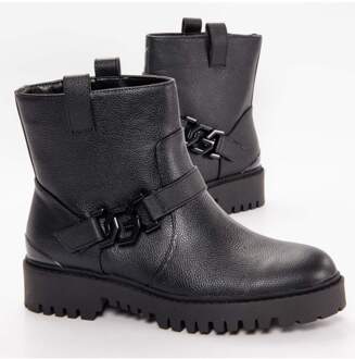 Guess dameslaarzen met klassiek logo en metalen details Zwart - EU 41
