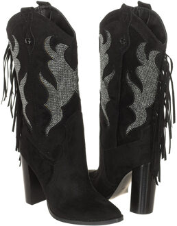 Guess Dameslaarzen met spitse teen en suède FL8MRAESU11 Zwart - EU 41